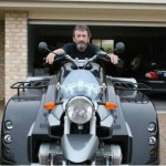 Unusual wheelchair motorcycle