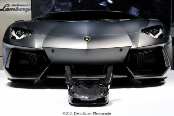 Expensive miniature model of Lamborghini Aventador
